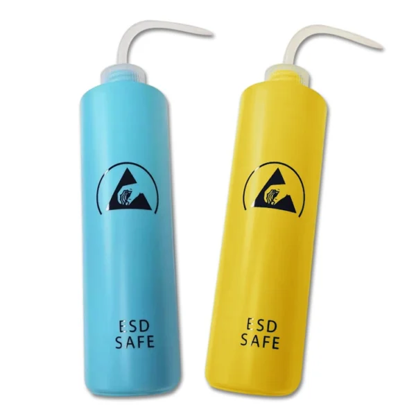 pl61662557 cleanroom esd wash bottle 250ml 500ml blue yellow plastic squeeze type